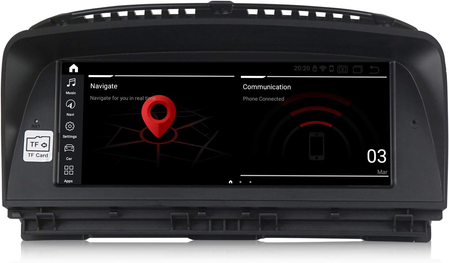 MekedeTech Qualcomm Android 10 Car Radio Stereo 8.8 inch IPS Touch Screen 4GB 64GB Built-in Carplay for BMW 7 Series E65 E66 2001~2008 MASK CCC System