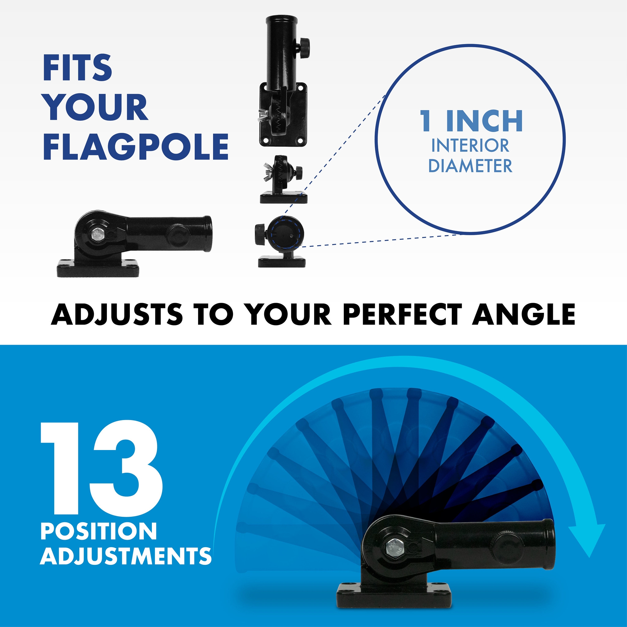 G128 Combo Pack: 6 Ft Tangle Free Aluminum Spinning Flagpole (Black) & American USA Yacht Ensign Flag 3x5 Ft