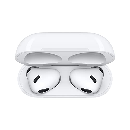 Apple AirPods (3rd Generation) Wireless Ear Buds, Bluetooth Headphones, Personalized Spatial Audio, Sweat and Water Resistant