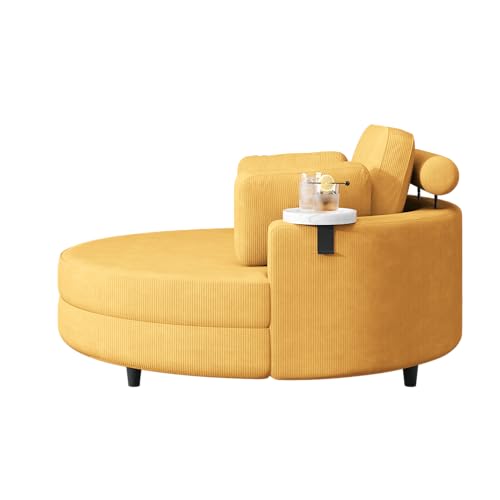 51.5-Inch Oversized Swivel Accent Barrel Chair with Storage Ottoman ,Button Decor and 4 Pillows