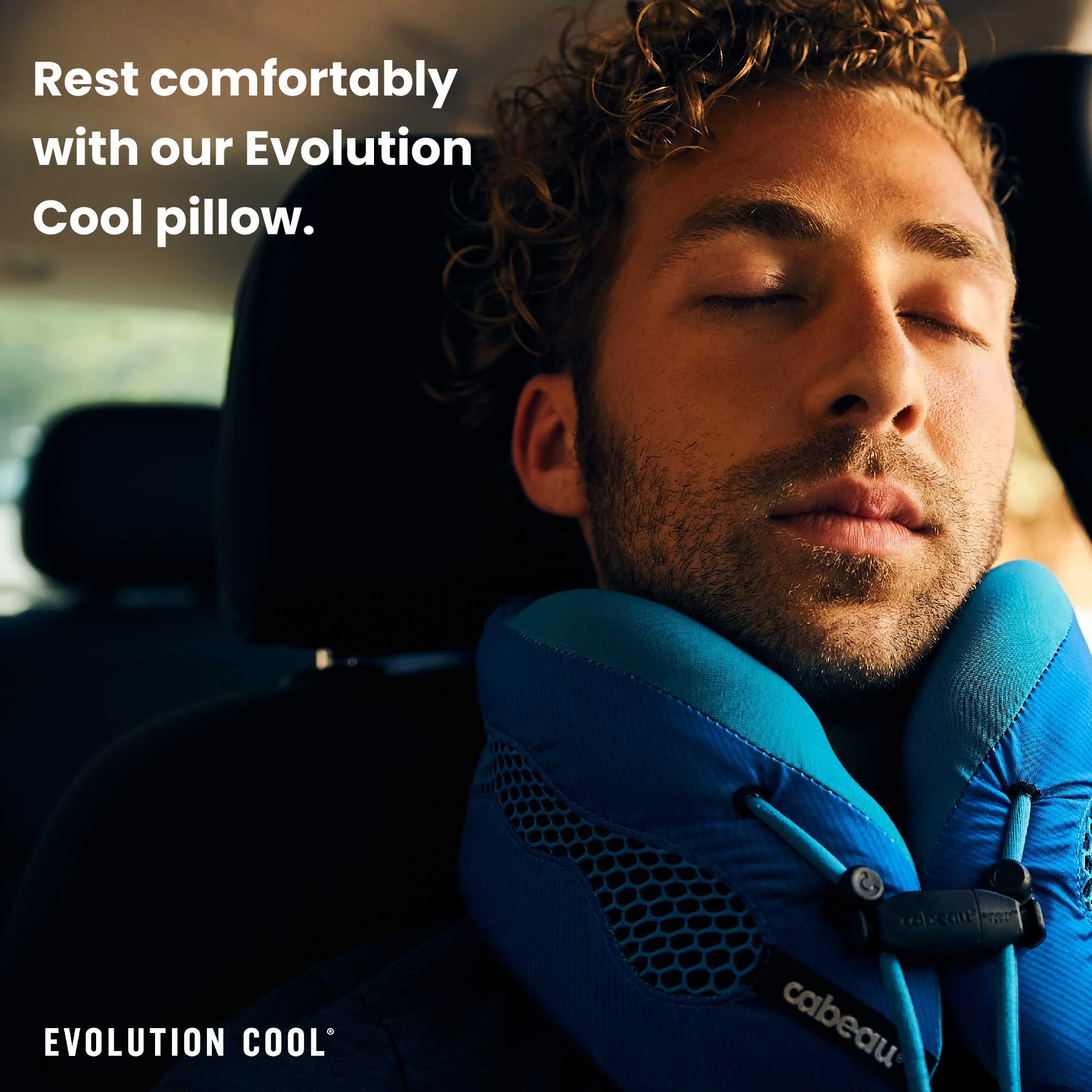 Cabeau Evolution Cool Memory Foam Travel Neck Pillow, One Size, Blue - Curated Treasures Market