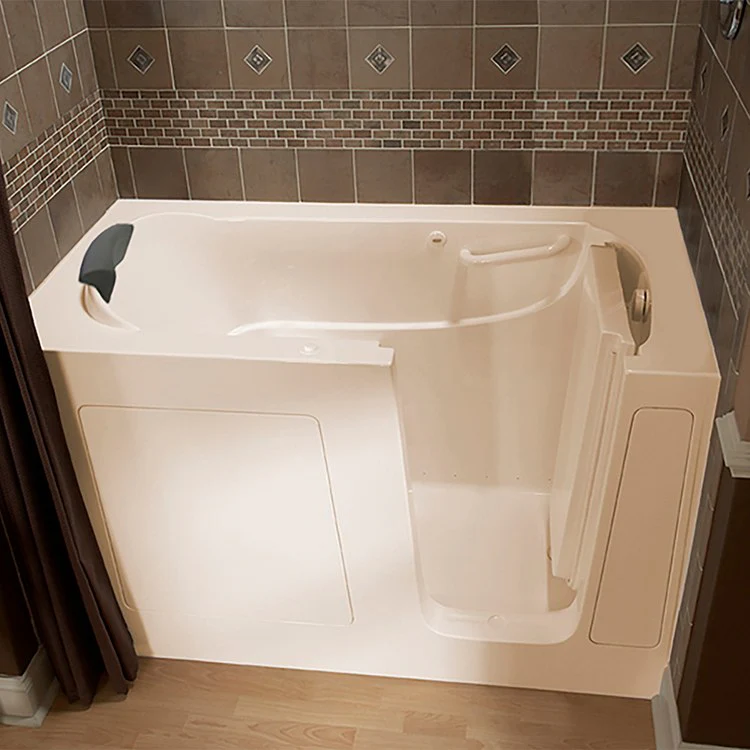 3060 Series 30"W x 60"L Gelcoat Walk-In Air Spa Bathtub with Right-Hand Drain