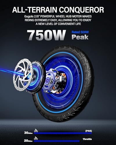 2 Seater Electric Bike for Adults,Mini Bike 500/750 Motor,28MPH,48V/15AH Removable Battery,25-30Miles 16" Fat Tire Commuter Ebike