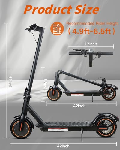 Electric Scooter for Adults, Powerful 500W/1500W Peak Motor, 8.5"/10" Tires, Max 21/28/35 Miles Long Range, Top Speed 19/21/25 MPH, APP