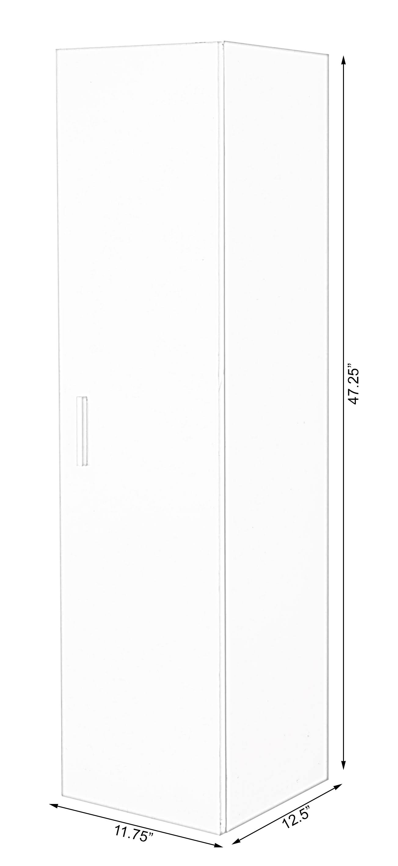 Basicwise Modern Long Bathroom Wall Mounted Cabinet - White