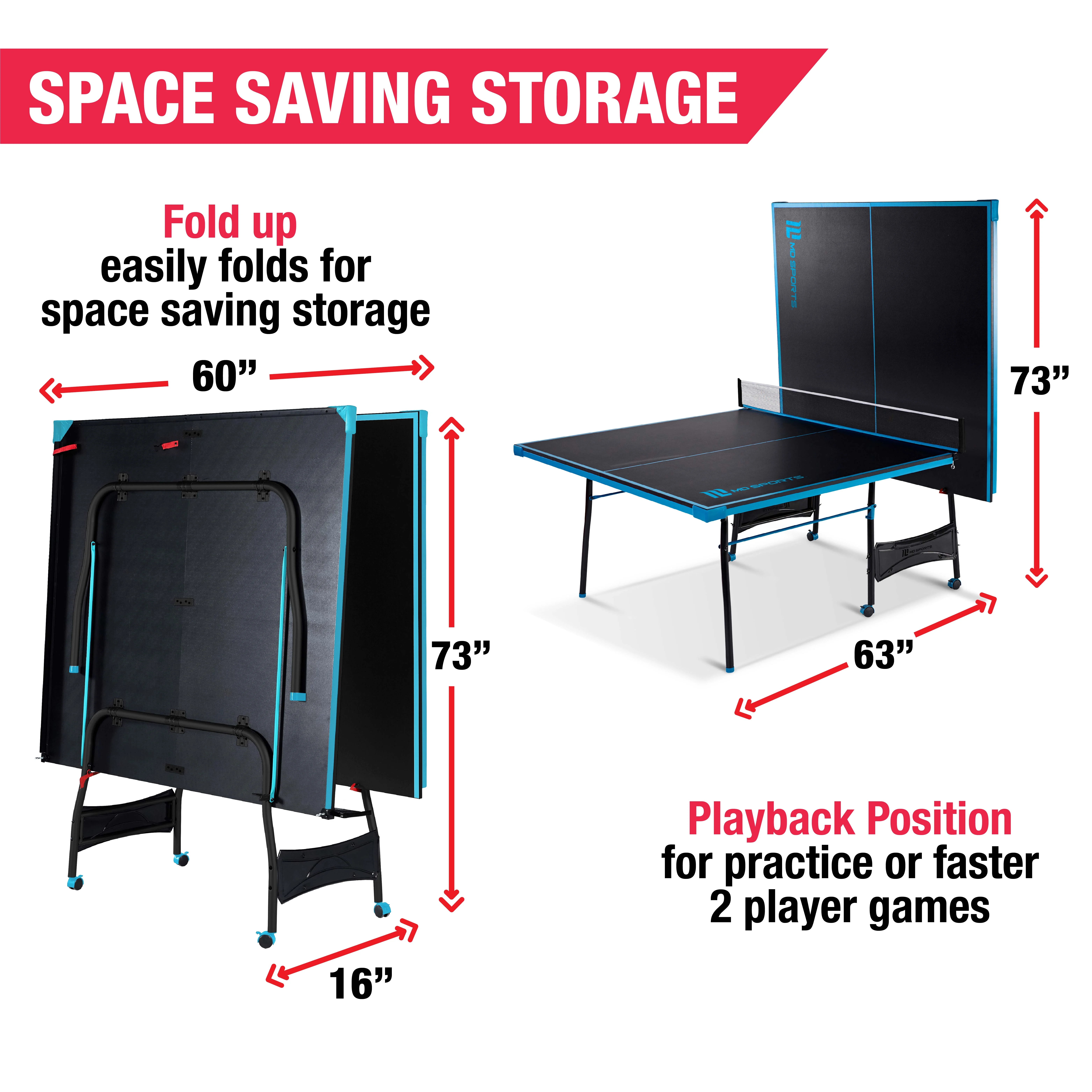 MD Sports Official Size Table Tennis Table