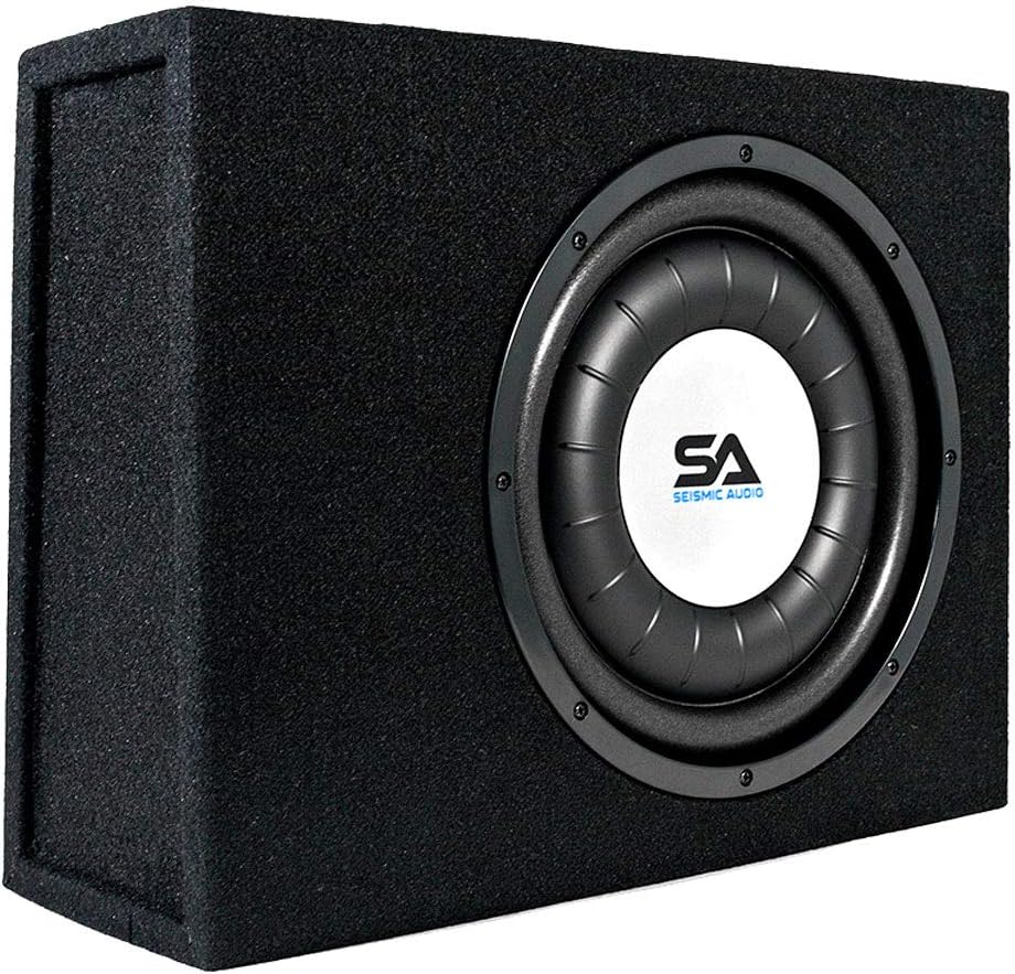 Seismic Audio - SA-SCE08-8 Inch 400 Watt Slim Shallow Mount Car Truck Audio Subwoofer Enclosure