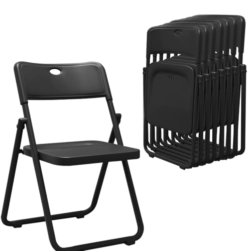 YLGJ&TIDY 8 Pack Plastic Folding Chair, Stackable Portable Foldable Chair for Outside, Lightweight Folding Chairs with Ventilation Holes, for Indoor