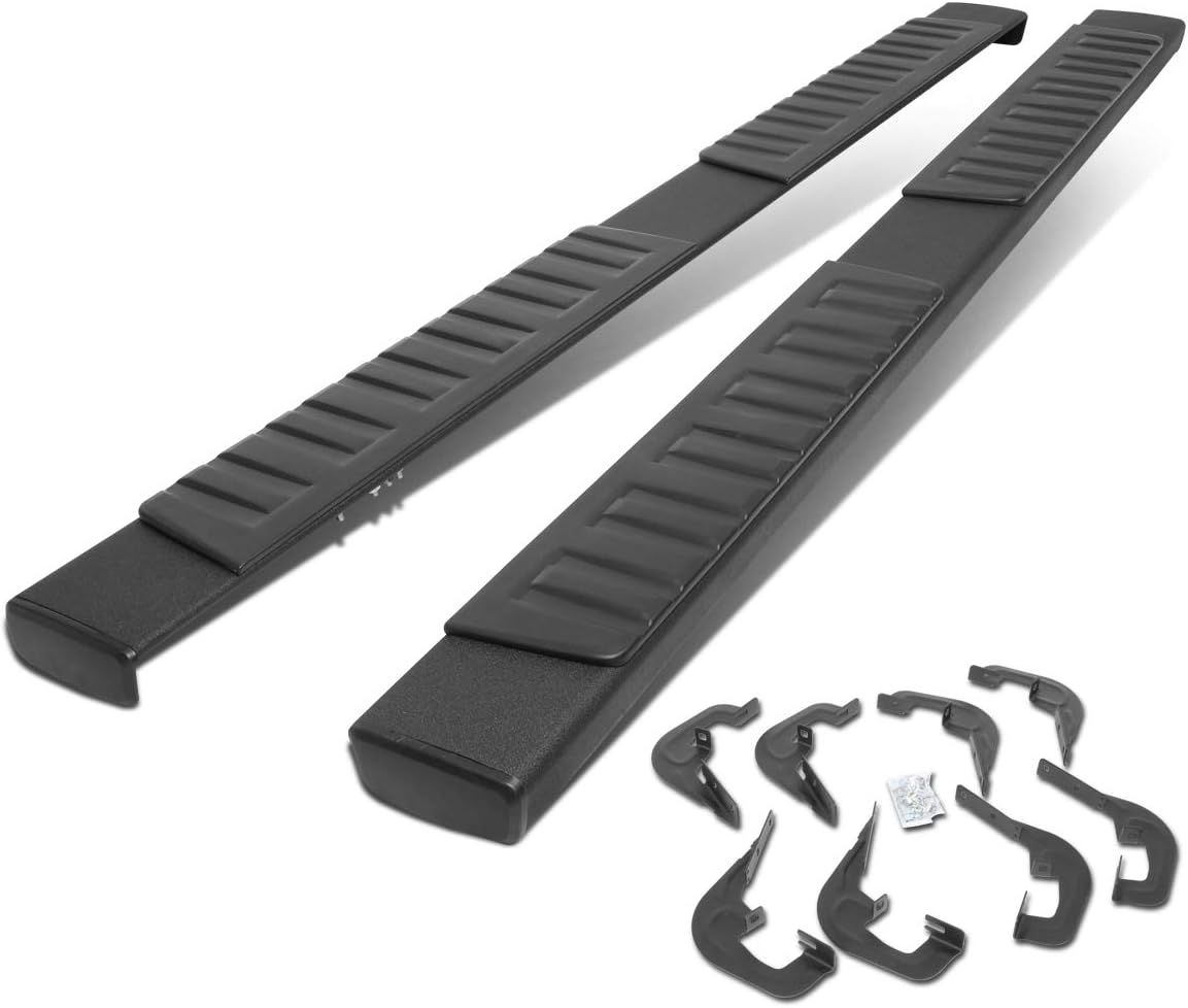 6 Inches Side Step Nerf Bar Running Boards Compatible with Silverado Sierra 1500 2500HD 3500HD Crew Cab 07-19, Stainless Steel, Polished