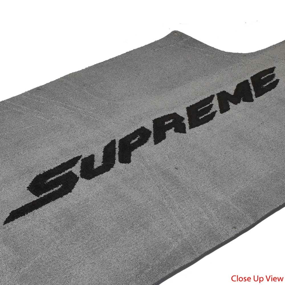Supreme Boat Snap-In Carpet Mat 9428WL-A | 149 Inch Gray w/ Logo