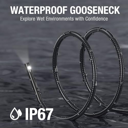 Teslong Inspection Camera, Dual Lens Borescope Camera with Light, NTS300 5" IPS Industrial Endoscope