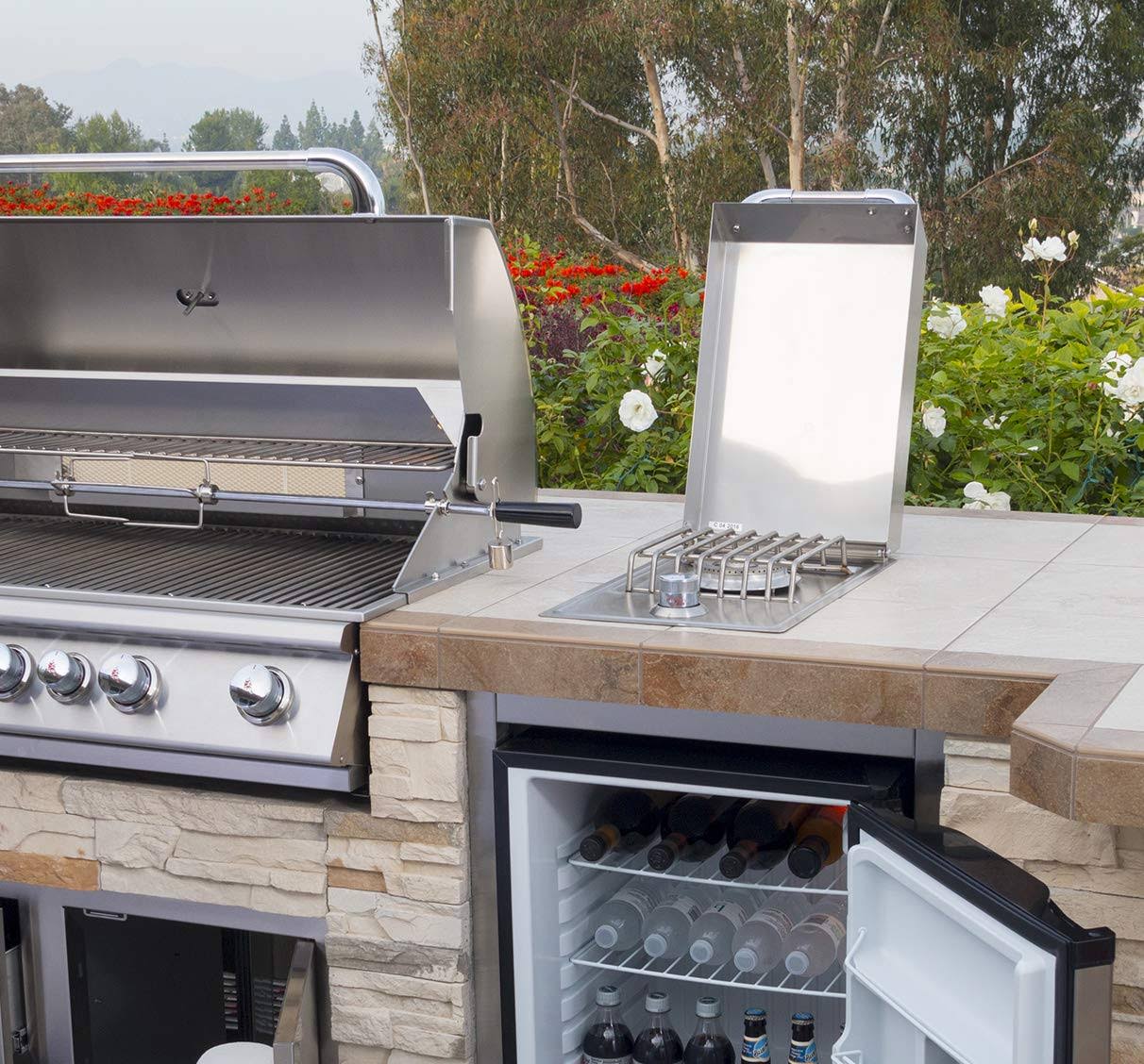 Bull Drop in Single Side Burner, Natural Gas, Stainless Steel