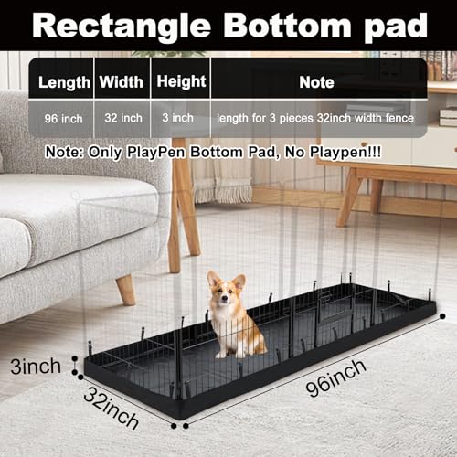 PJYuCien Dog Playpen Plus Storage Bag, 32" H 8 Panels Puppy Pen with Square Bottom, Heavy Duty Dog Fence for Puppies/Small Dogs