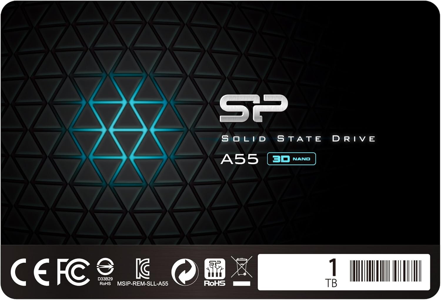 SP 1TB SSD 3D NAND A55 SLC Cache Performance Boost SATA III 2.5 7mm (0.28) Internal Solid State Drive (SP001TBSS3A55S25)
