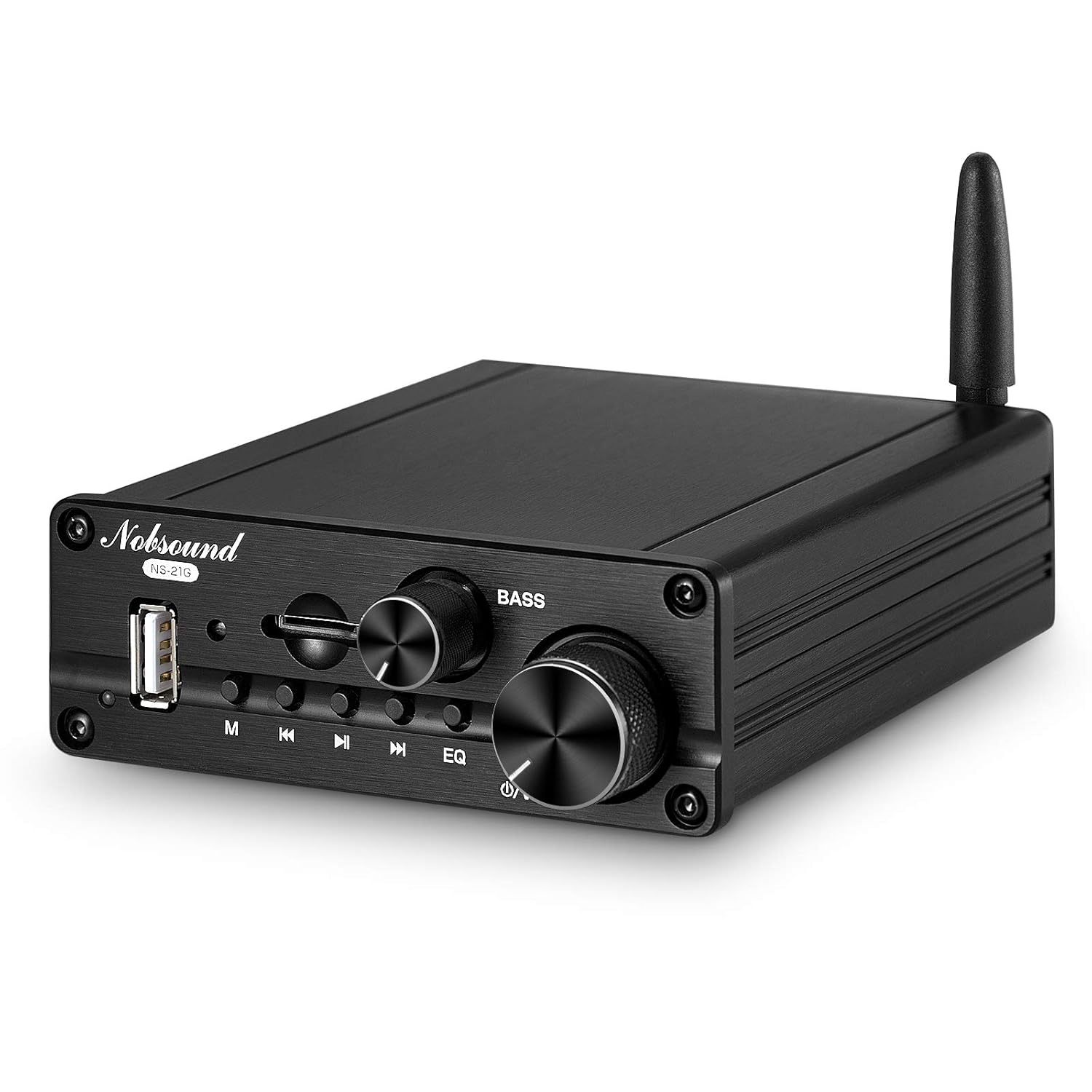 Nobsound NS-21G Mini 2.1 Channel Bluetooth 5.0 Power Amplifier Stereo Amp USB/AUX Music Player Pack of 2