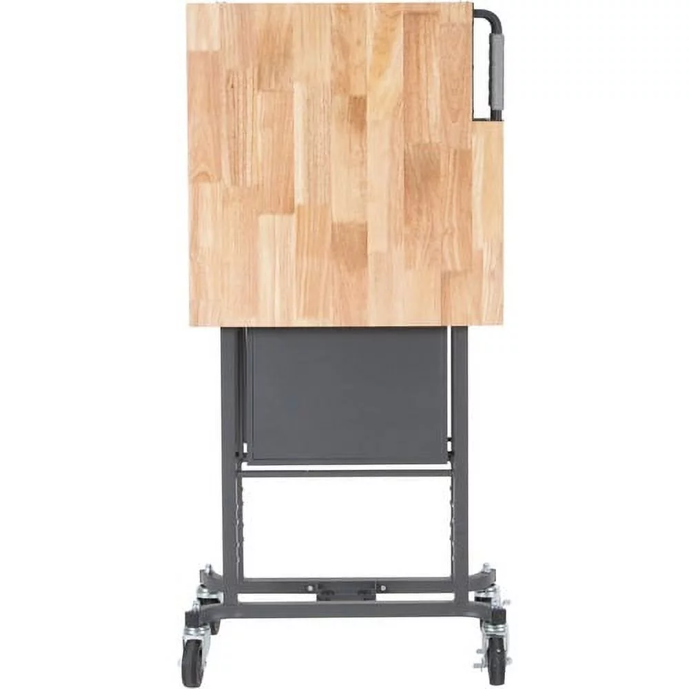 Cosco SmartFold Butcher Block Portable Workbench 52" Table Top Width x 34.80" Table Top Depth - 25.50" Height - Assembly Required - Gray