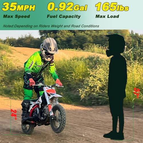 X-PRO X15 110cc Zongshen Brand Engine Dirt Bike with Semi-Automatic Transmission, Kick Start,12"/10" Wheels! (Black)