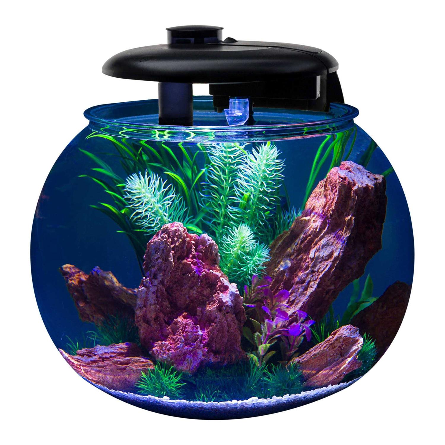 Penn-Plax Aquasphere 360 Polycarbonate Bowl-Shaped Aquarium 14 Gallon - Pet Supplies online store