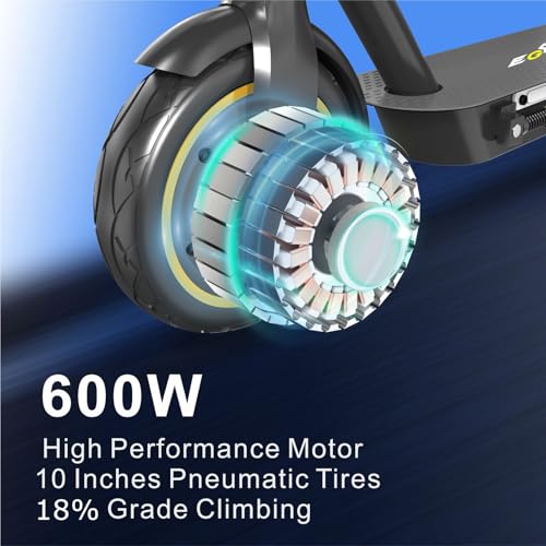Electric Scooter Adults, Up to 25 Mph, 22/31 Miles Range, Motor E-Scooter with 10" tire, Foldable Escooter with Dual Braking and App Control