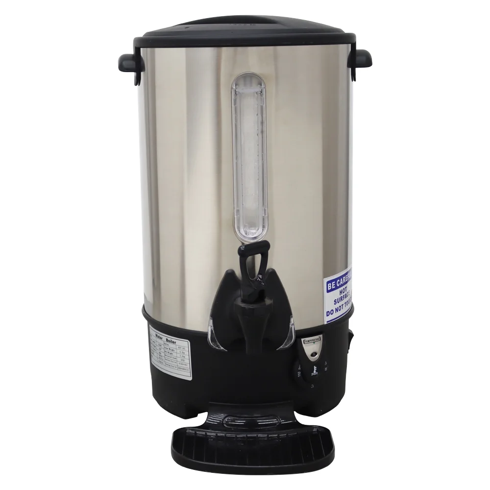 Techtongda 9.7L Hot Coffee Dispenser Water Boiler Office Home Stainless Steel Heater Kettle Silver