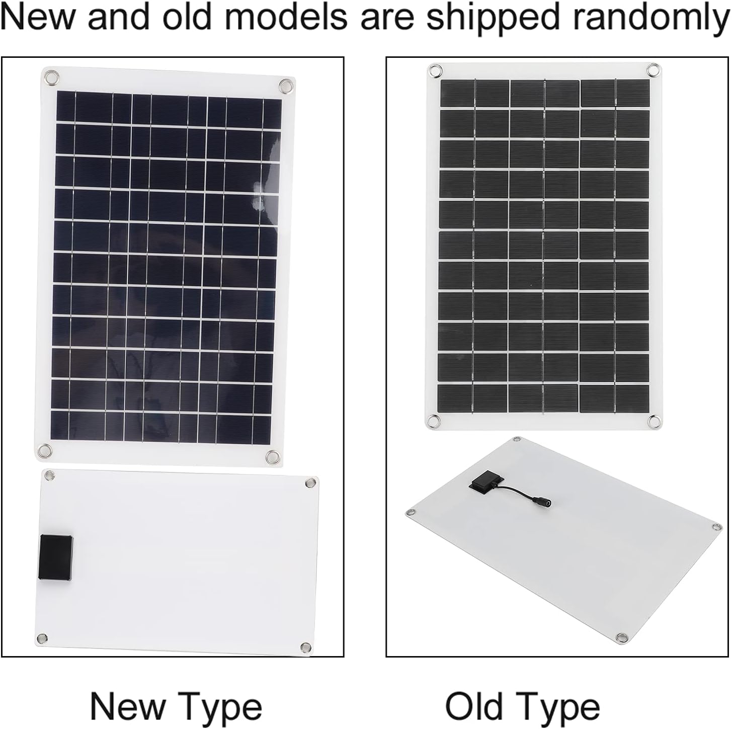 Portable Solar Panel,Portable Solar Cell Panel 100W Monocrystalline 12/24V USB Output for Car Trailers Yacht Pack of 2