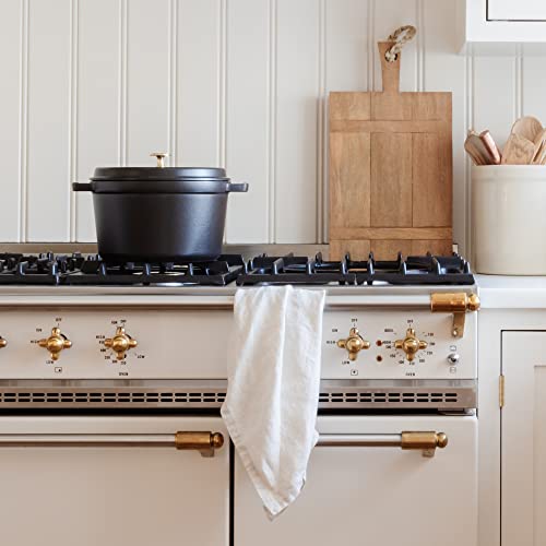 STAUB Cast Iron Dutch Oven 5.5-qt Round Cocotte, Made in France, Serves 5-6, Black Matte