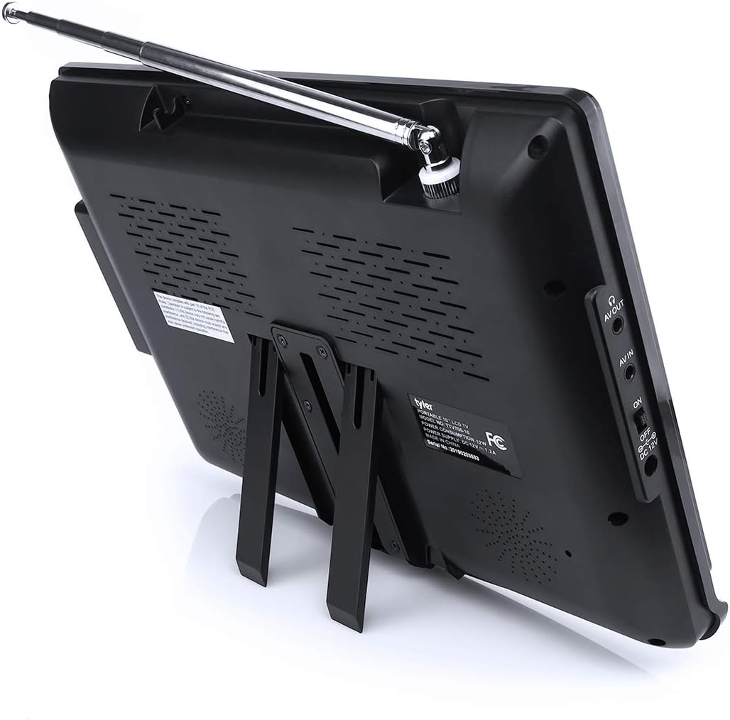 Tyler TTV706 10” Portable Widescreen 1080P LCD TV with Detachable Antennas, HDMI, USB, RCA, FM Radio, Built in Digital Tuner, AV Inputs, AC/DC