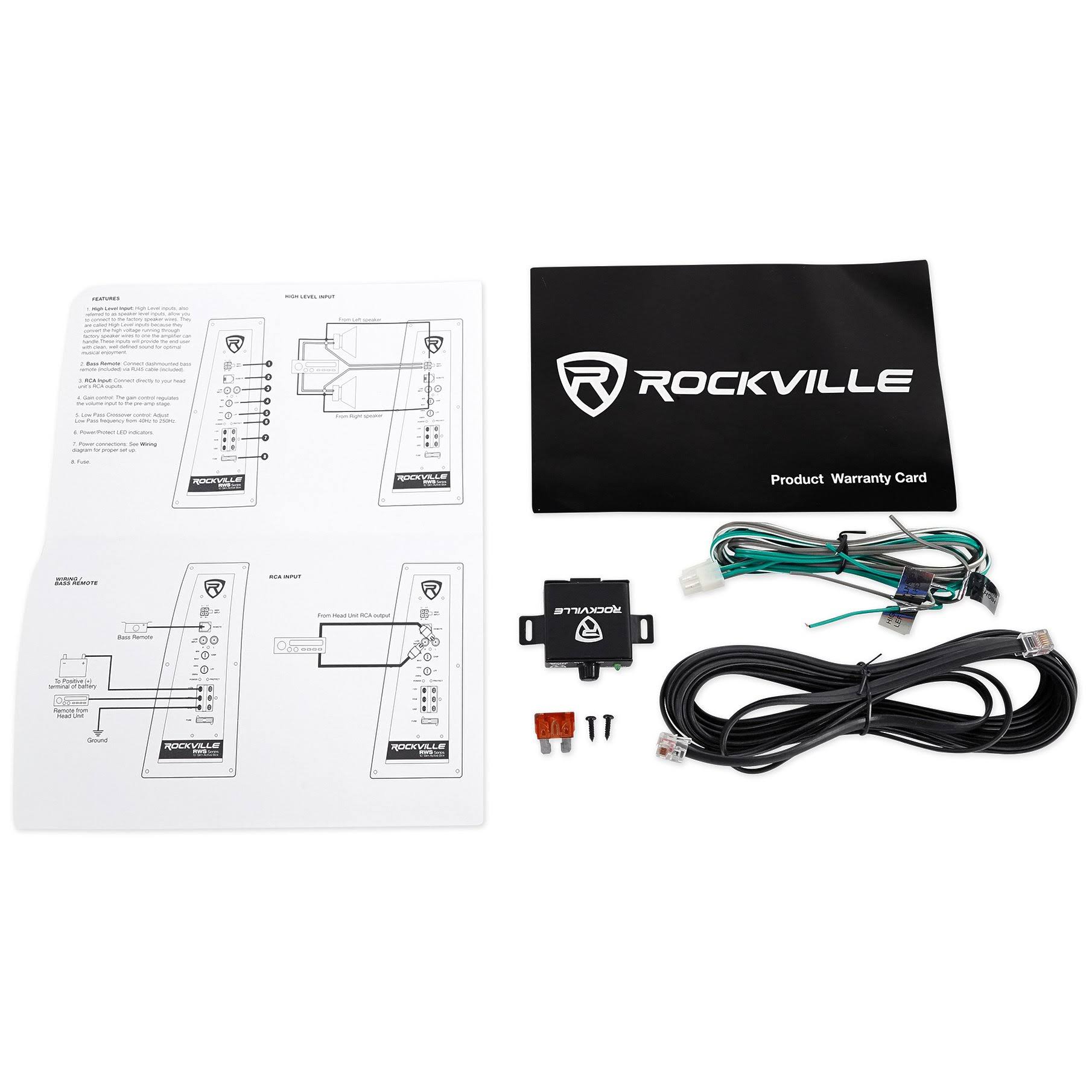 Rockville RWS12CA Slim 1200 Watt 12x22 Amplified Powered Car Subwoofer