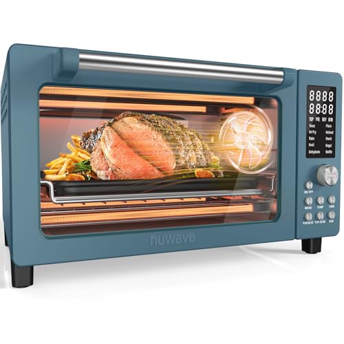 Nuwave Bravo Pro Smart 21QT Toaster Oven Air Fryer Combo, Convection Oven Countertop, 10 functions all in 1, with even & quick crisp technology