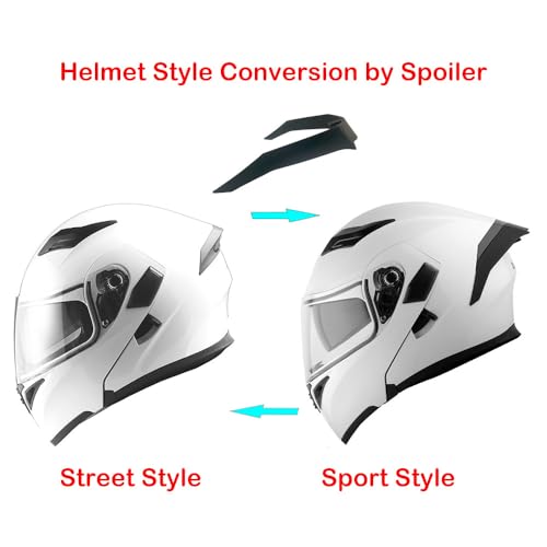 1Storm Motorcycle Modular Full Face Helmet Flip up Dual Visor Sun Shield: HB89