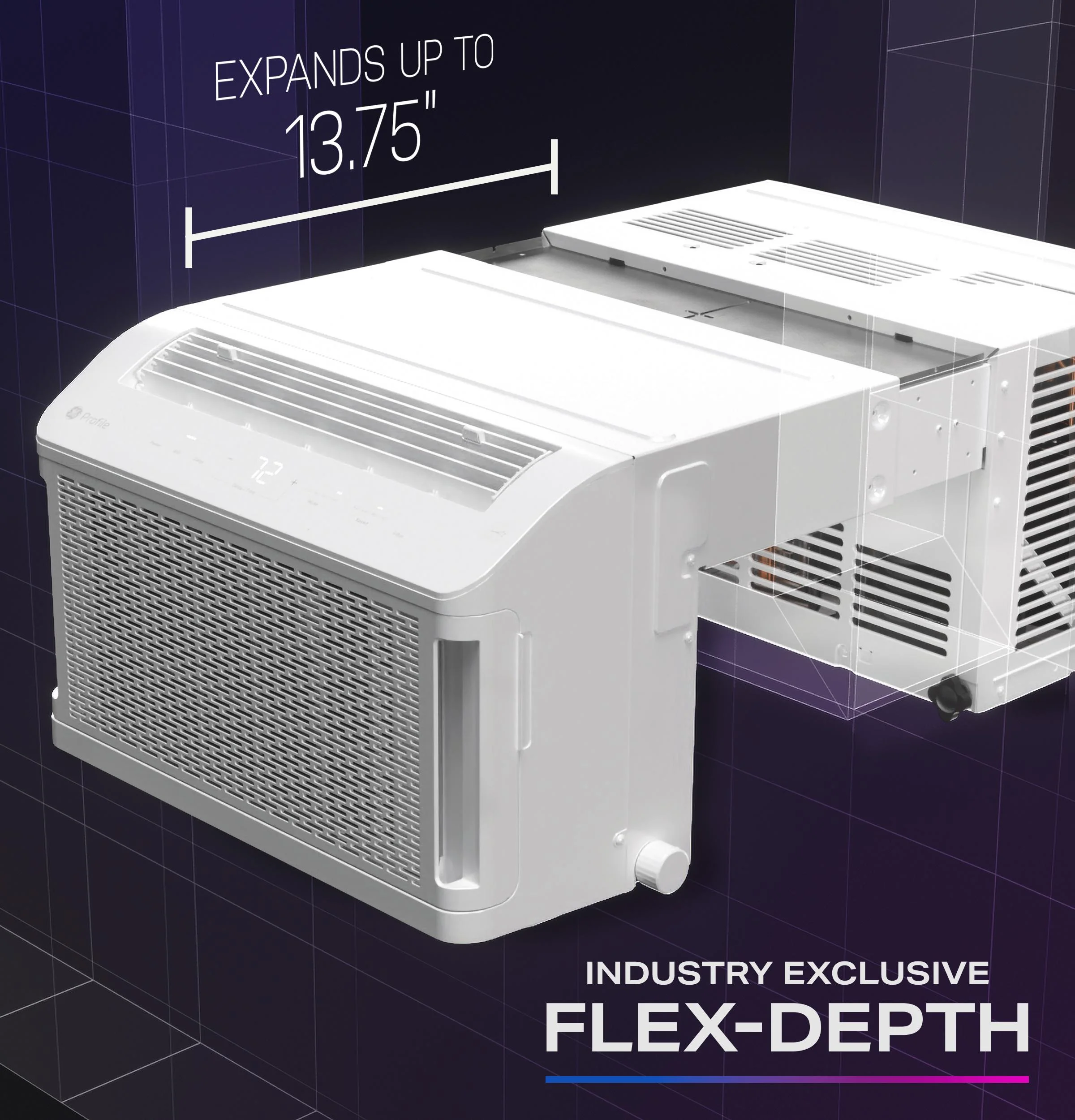 GE 8,000 BTU 110V Smart Window-Mounted Air Conditioner with Wi-Fi
