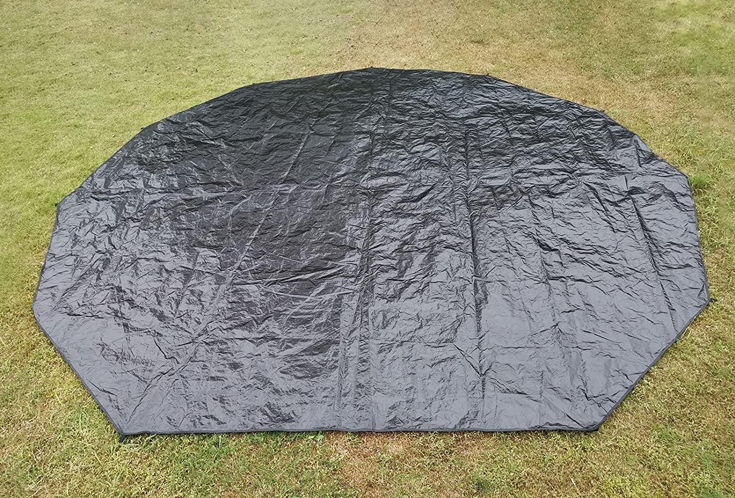 CACKOK Bell Tent Footprint Mat Waterproof Groundsheet for Yurt Tent and Teepee Tent Portable Black Tarp for Picnic Camping