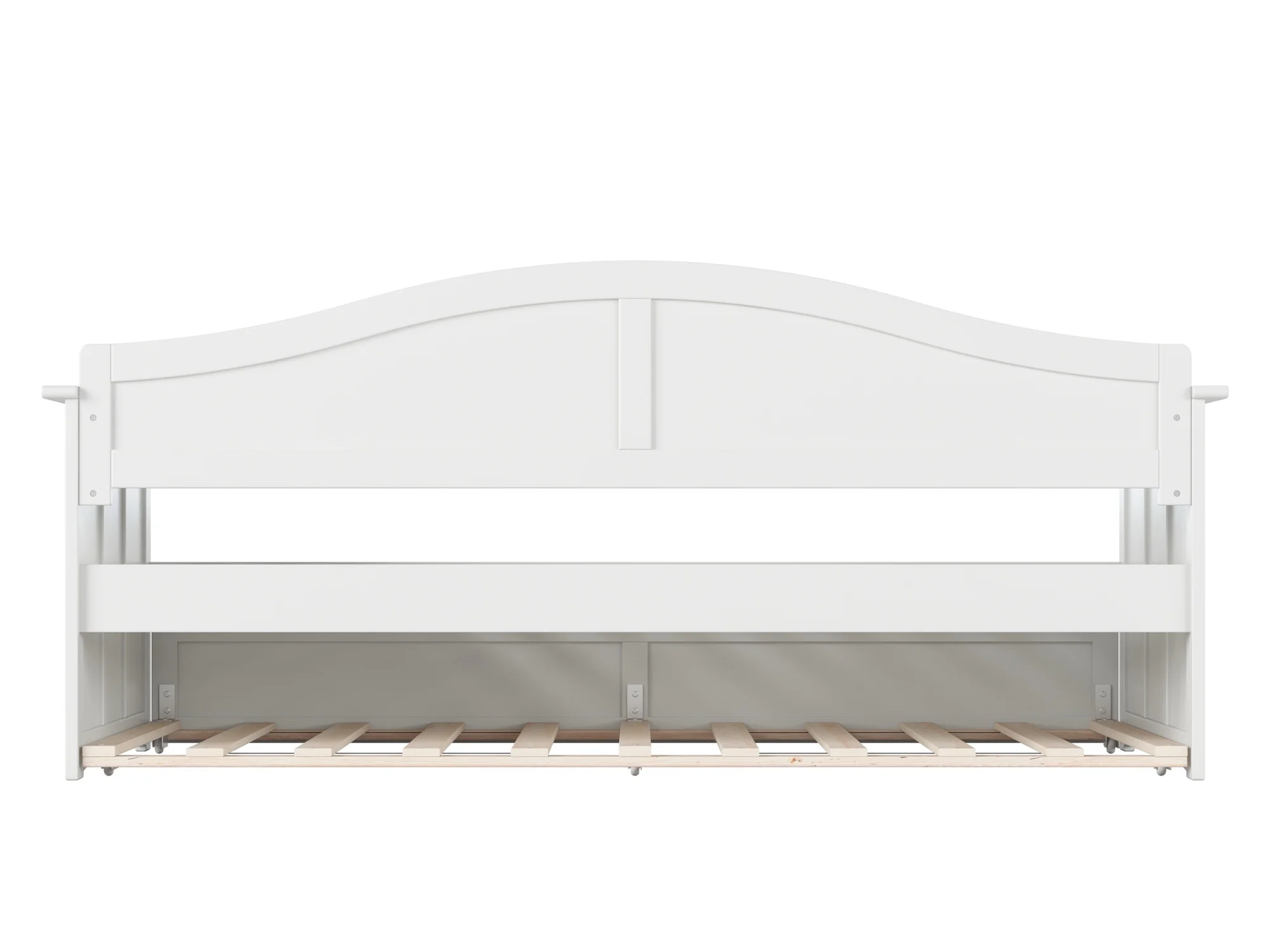 AFI Nantucket Wood Twin Size Daybed Frame with Twin Trundle White