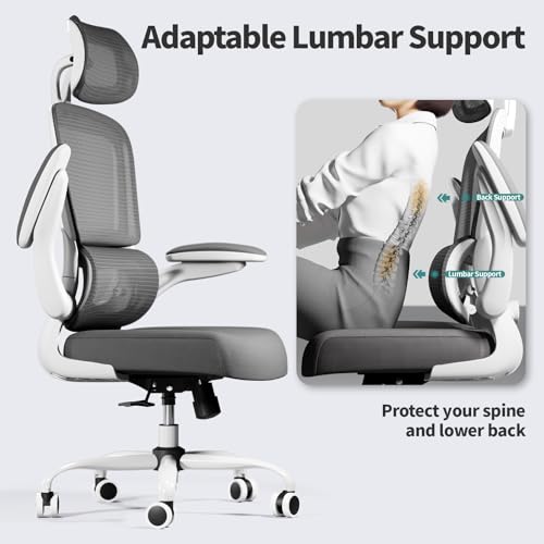 TRALT Office Chair Ergonomic Desk Chair, 330 LBS Home Mesh Office Desk Chairs with Wheels, Comfortable Gaming Chair