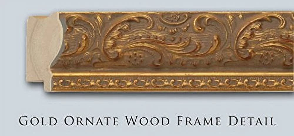 FrameToWall - South Ocean Boulevard 2x Matted 28x28 Large Gold Ornate Framed Art Print by Thomas McKnight