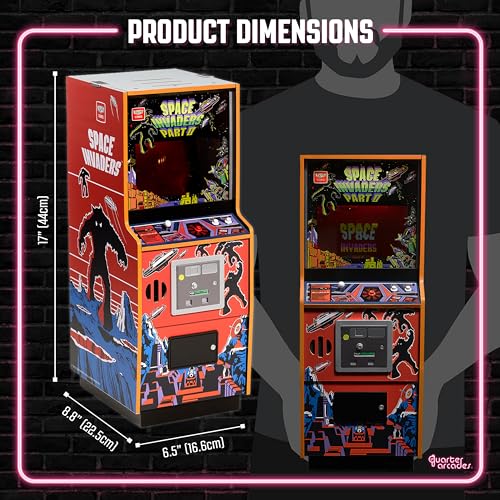 Numskull Quarter Arcades Teenage Mutant Ninja Turtles Collector's Edition Mini Arcade - 1/4 Scale Authentic Wooden Replica, Original ROM