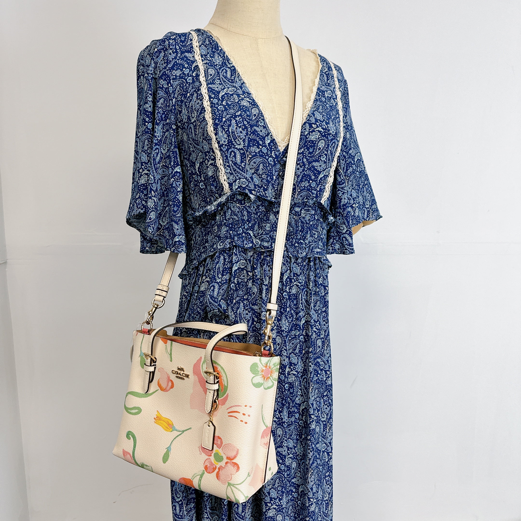 Coach C8217 Mollie Tote 25 With Dreamy Land Floral Print IN Chalk Multi
