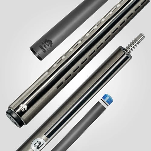 RHINO Nebula 2 Pool Cue - 100% Carbon Fiber Shaft & Composite Butt. Time Crystal Tip, Pro Taper Design, 12.4 mm,12.8 mm. 3/8-8 Joint