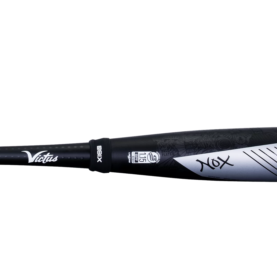 Victus Nox Two Piece Hybrid USSSA 2 3/4" Baseball Bat -8, 28"/20oz (Black/Silver)
