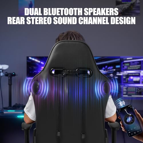 GTPLAYER Gaming Chair with Speakers, Music Gaming Recliner Chair for Adults and Kids