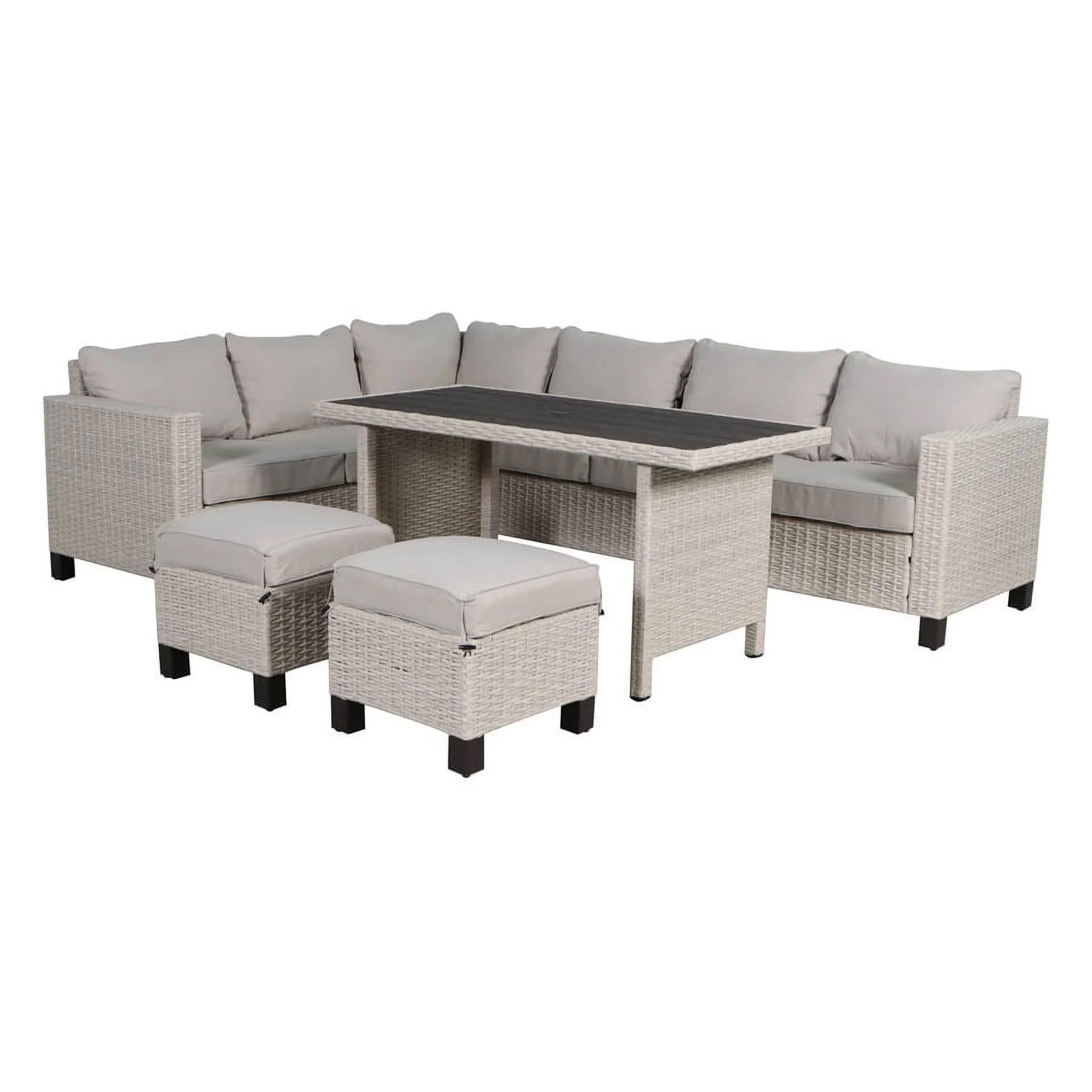 Better Homes & Gardens Brookbury 5-Piece Wicker Sectional Dining Set - Beige