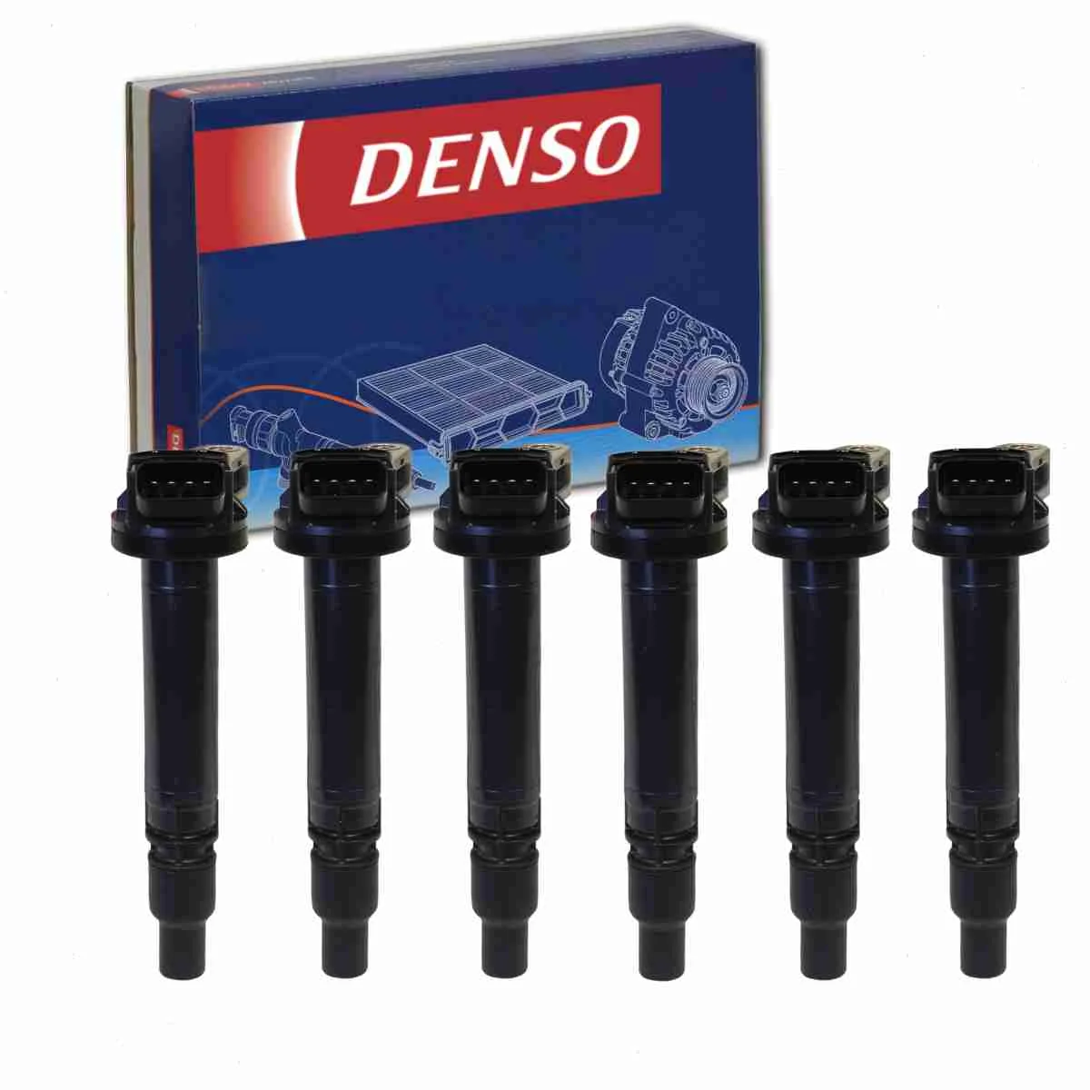 6 pc DENSO Direct Ignition Coils compatible with Lexus ES350 3.5L V6 2007-2018 - Curated Treasures Market