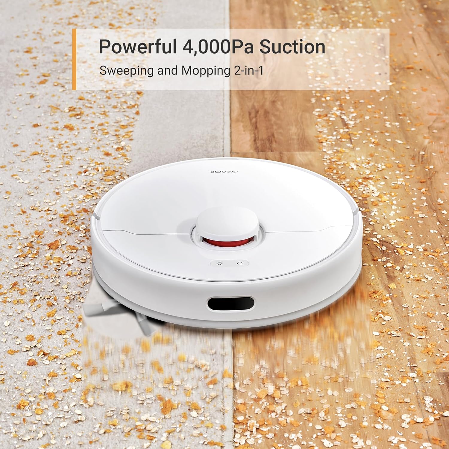 dreame D10 Plus Robot Vacuum and Mop with Self-Emptying Base for 45 Days of Cleaning