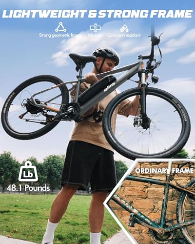Racer Electric Bike for Adults - 21-Speed Mountain Lightweight Ebike with Peak 750W 22MPH Brushless Motor, 375Wh Removable Battery