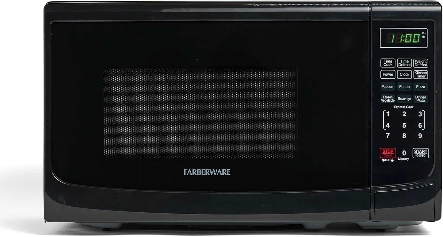 BLACK+DECKER 2.5 Cu Ft Mini Fridge Bundle with 0.7 Cu Ft Farberware Countertop Microwave