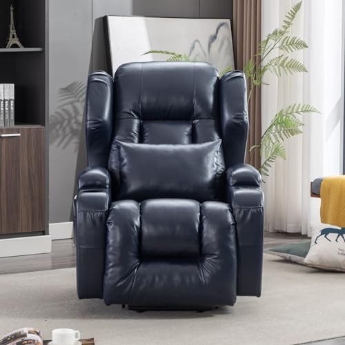 Lift Chair Recliners for Elderly Electric Power Lift Recliner Chair with Massage & Heat Vibration / 3 Positions / 2 Side Pockets/Handle Remote for