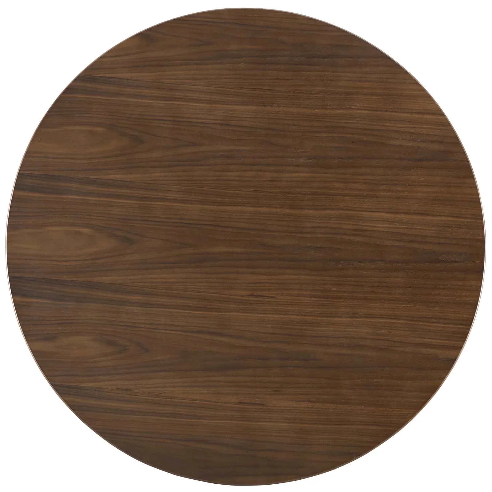 Modway Lippa 48" Round Dining Table in Black Walnut