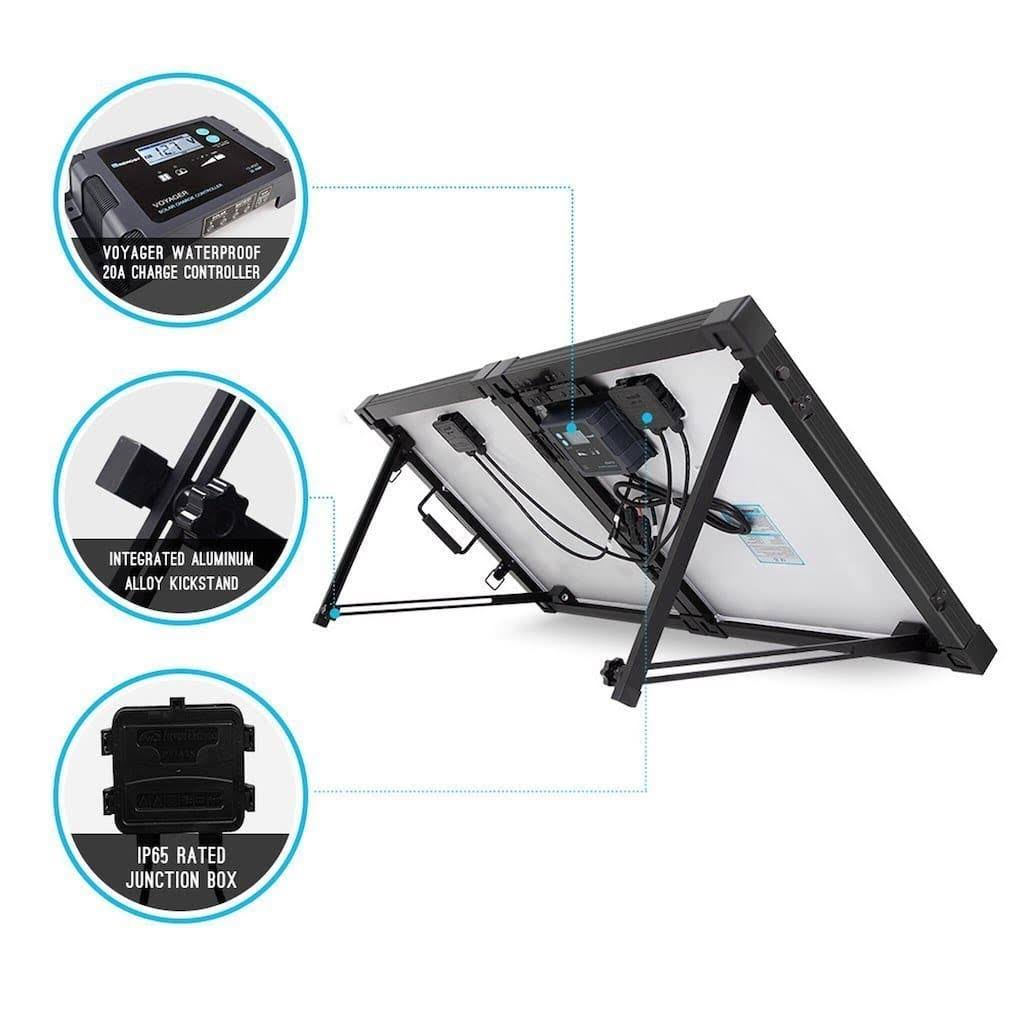 Renogy 100 Watt Eclipse Monocrystalline Solar Suitcase, with Controller