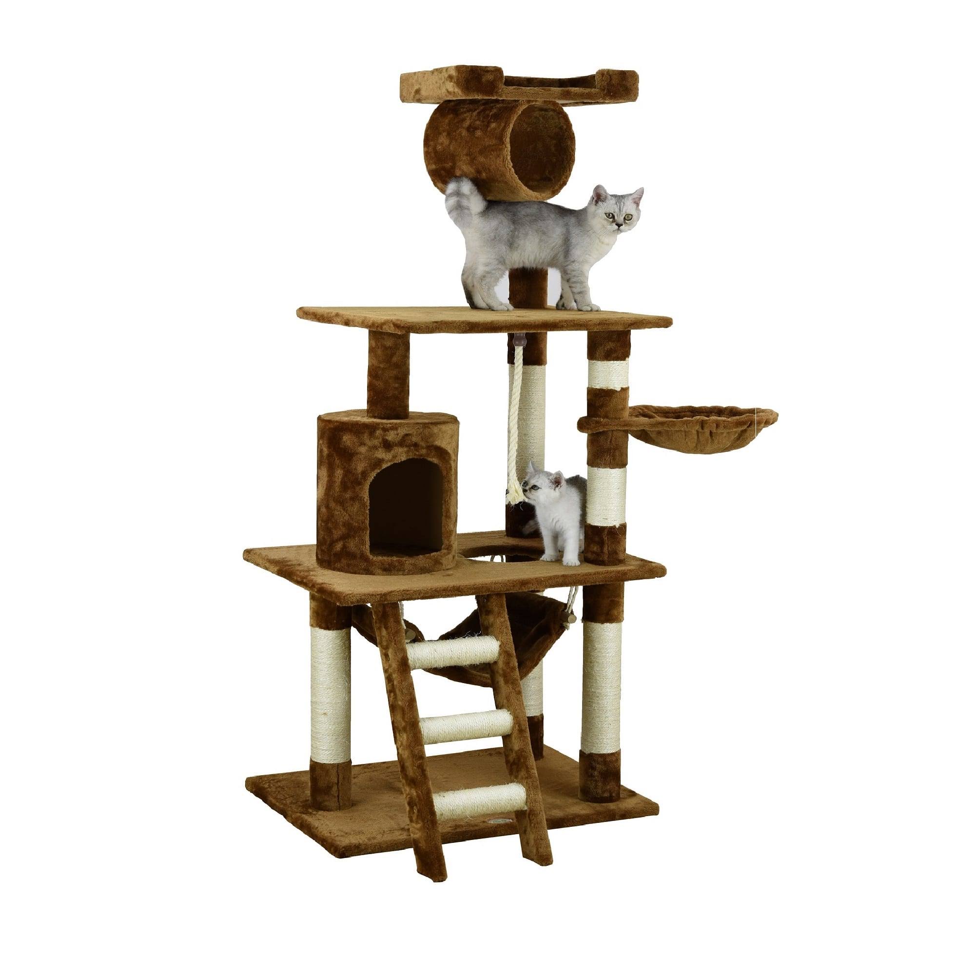 Go Pet Club Cat Tree Condo Furniture, Brown, 62x22