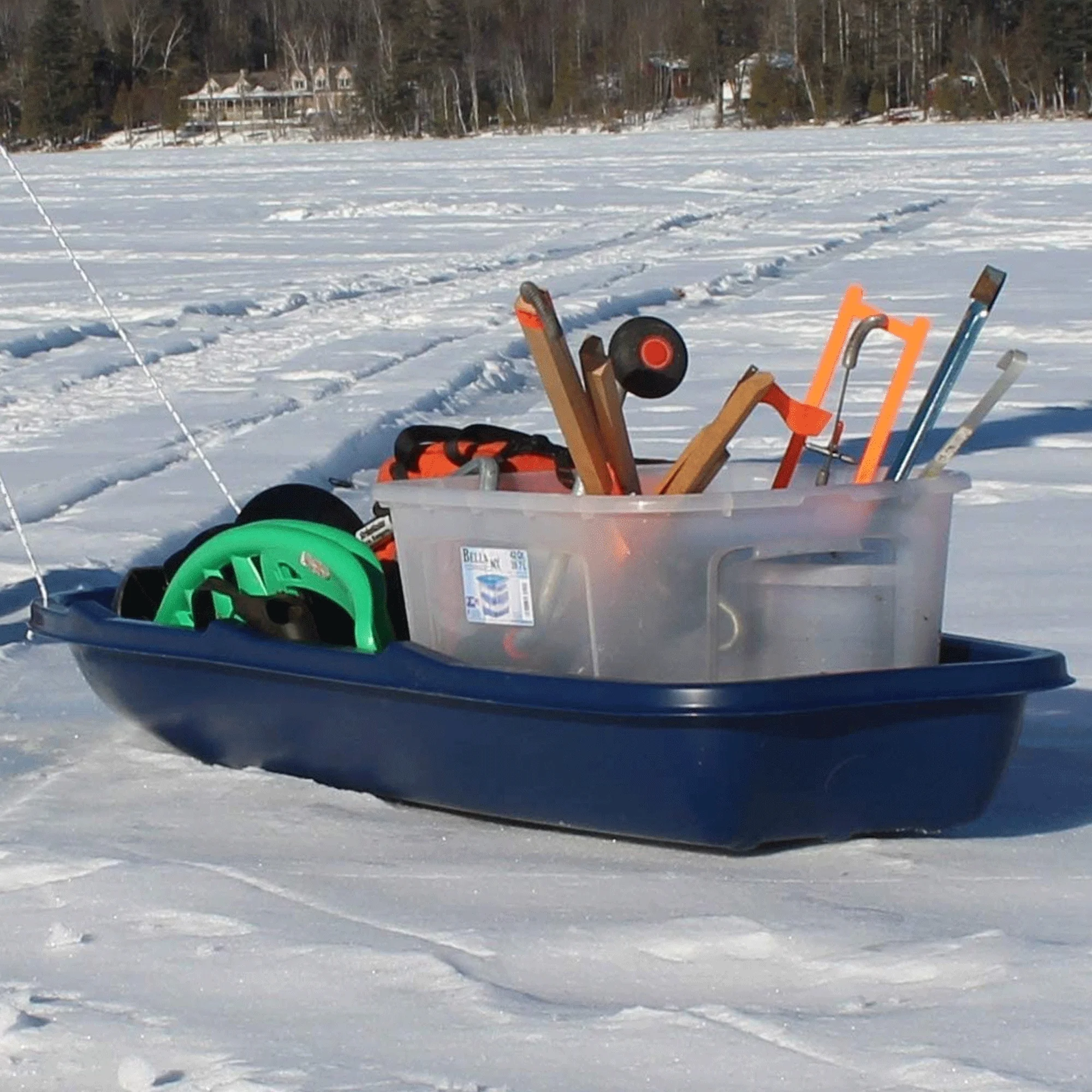 Paricon Flexible Flyer Winter Trek 66" Utility Snow Sled with Tow Rope